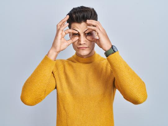 Der Null-Blick für eine Sekunde